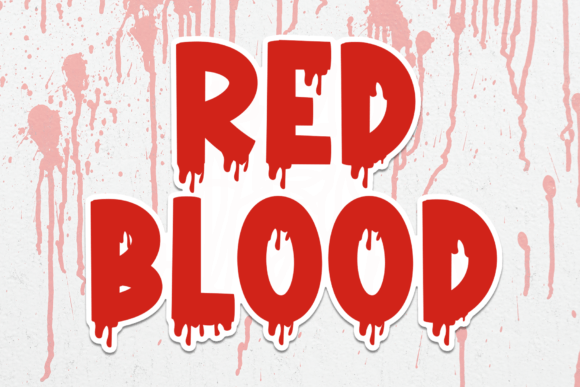 Red Blood: A Unique Display Font for Bold Visuals